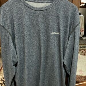 Men’s Columbia Blue Long Sleeve Tee for Outdoor Comfort